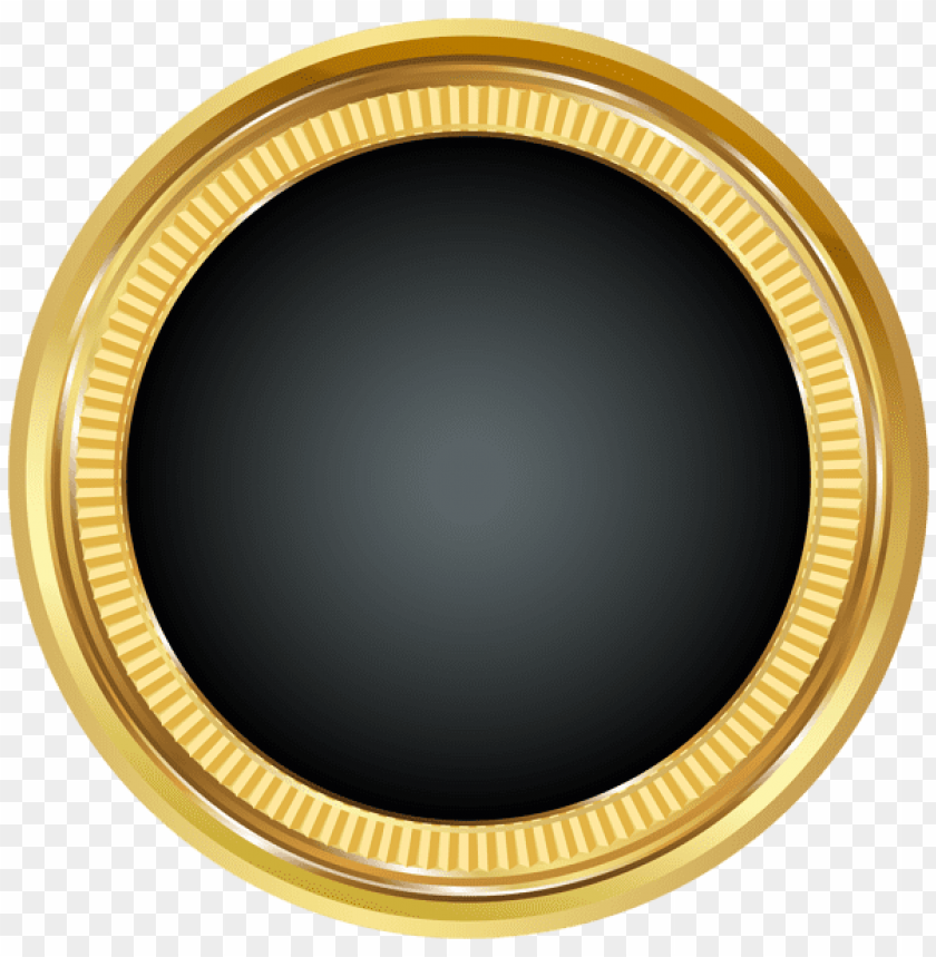 seal badge gold black clipart png photo - 50678