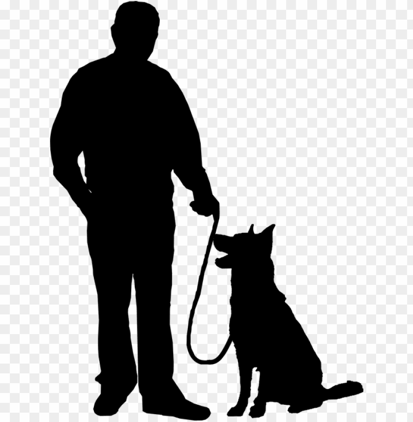 Free: Clip Art Dog Free Images Toppng - People Silhouette Walking