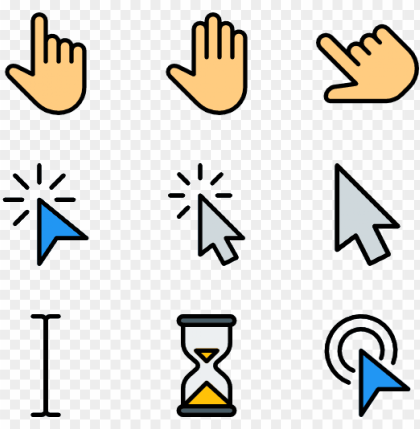 Selection And Cursors Click Icons Png Image With Transparent
