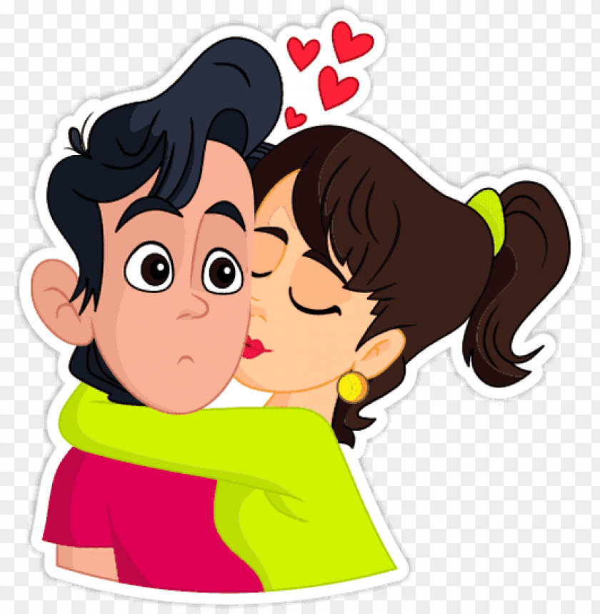send - love cartoon couple PNG image with transparent background | TOPpng