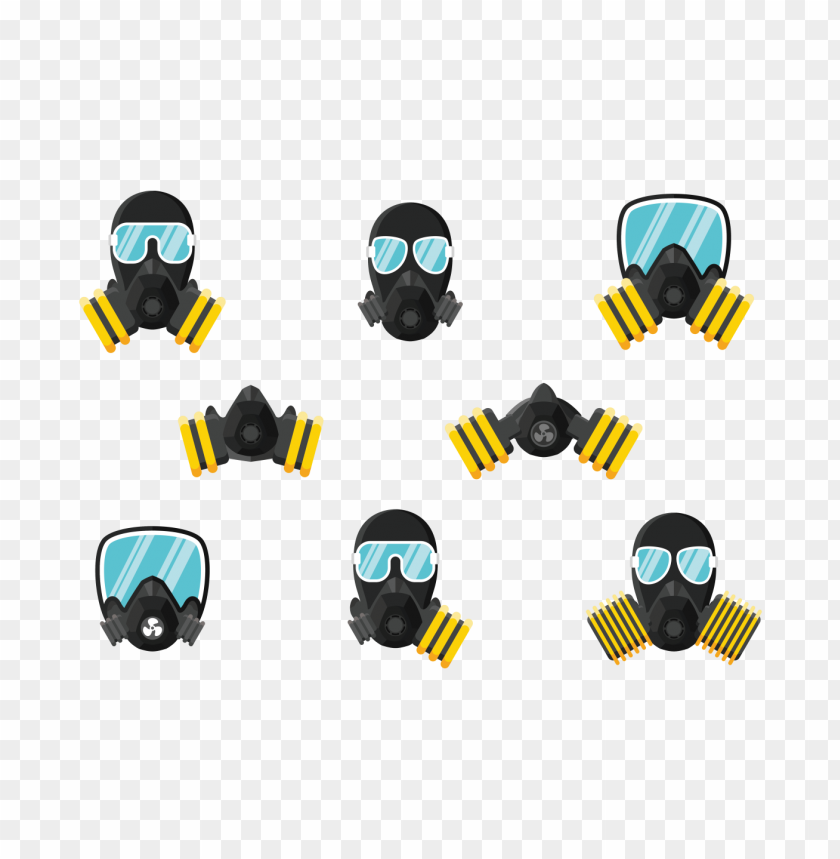 free PNG set icons dust masks respirator gas safety PNG image with transparent background PNG images transparent