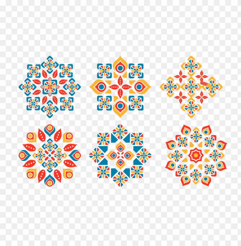 set modern geometric islamic ornament patterns PNG image with transparent background@toppng.com