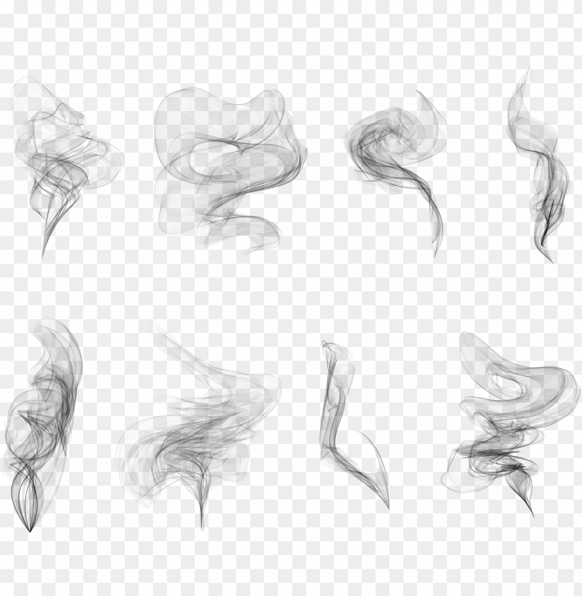 set of black smoke multi shape PNG image with transparent background@toppng.com