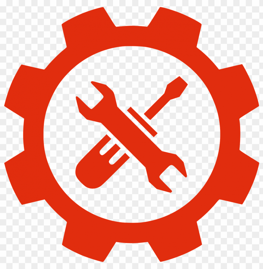 settings repair maintenance red icon hd PNG image with transparent background@toppng.com