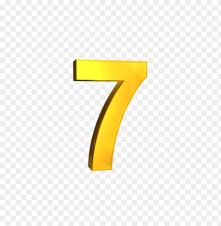 seven, 7, 3d, numbers, gold