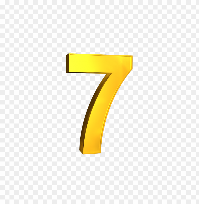 Seven 7 3d Numbers Gold Png Image With Transparent Background Toppng