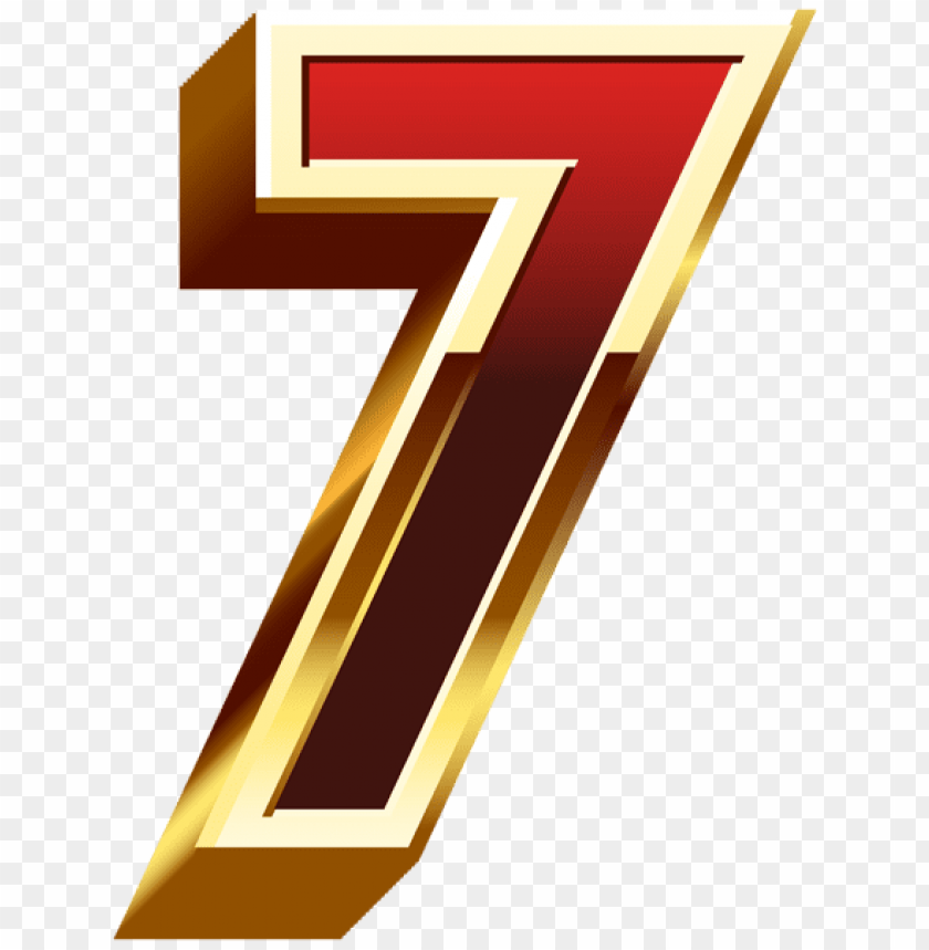 Download Seven Gold Red Number Png Clipart Png Photo Toppng