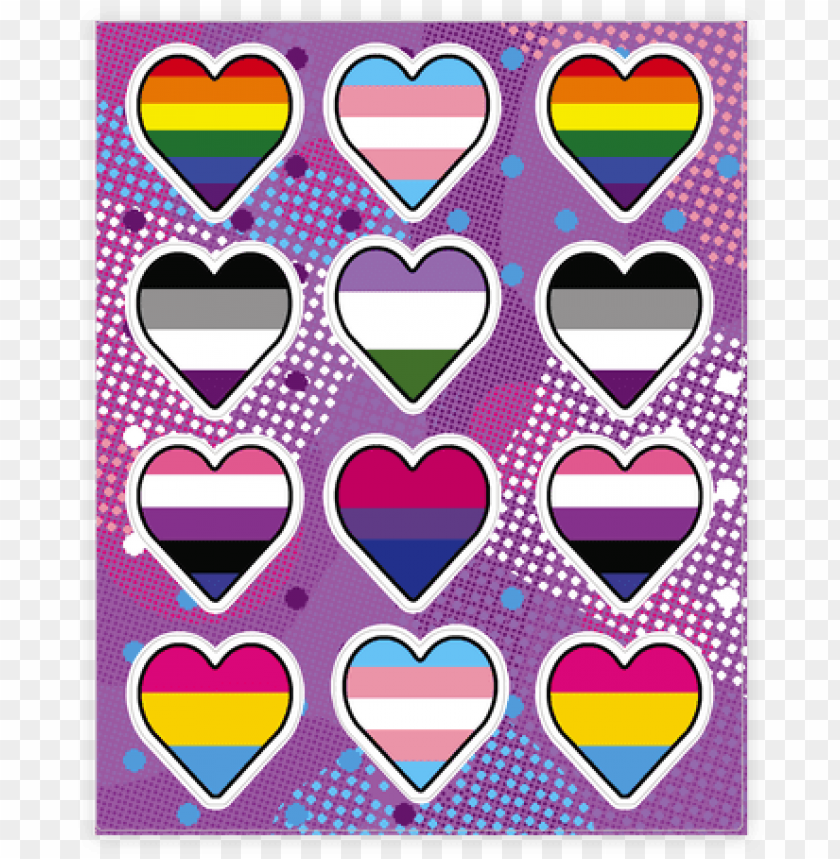 sexuality pride flag stickerdecal sheet all sexualities flags PNG transparent with Clear Background ID 270866