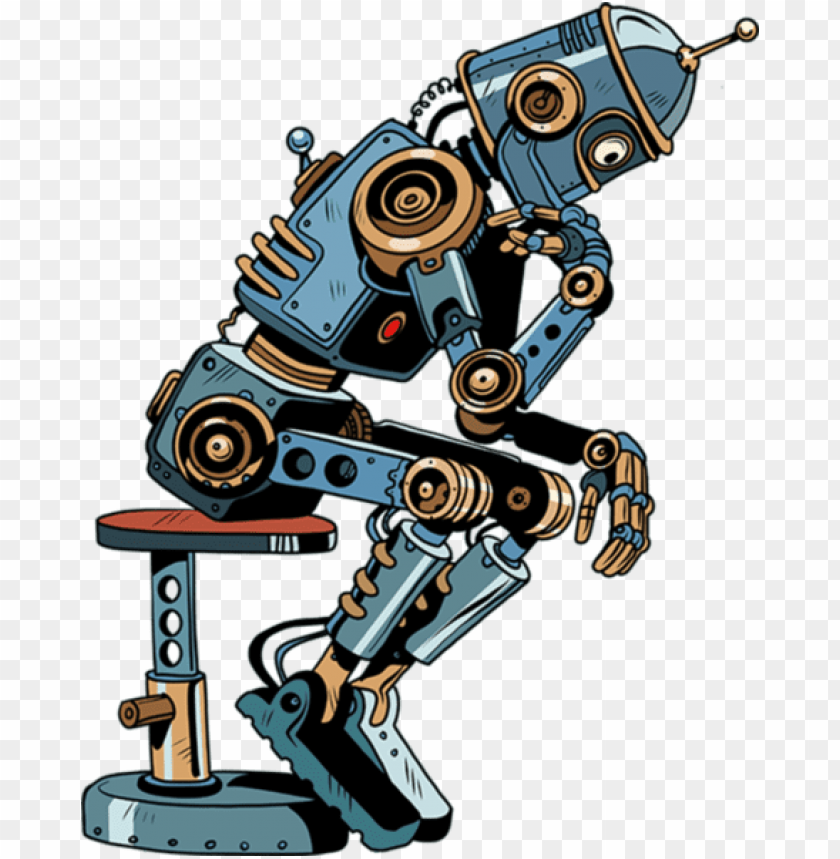 Share This Image Robot Thinking Clipart Png Image With Transparent Background Toppng