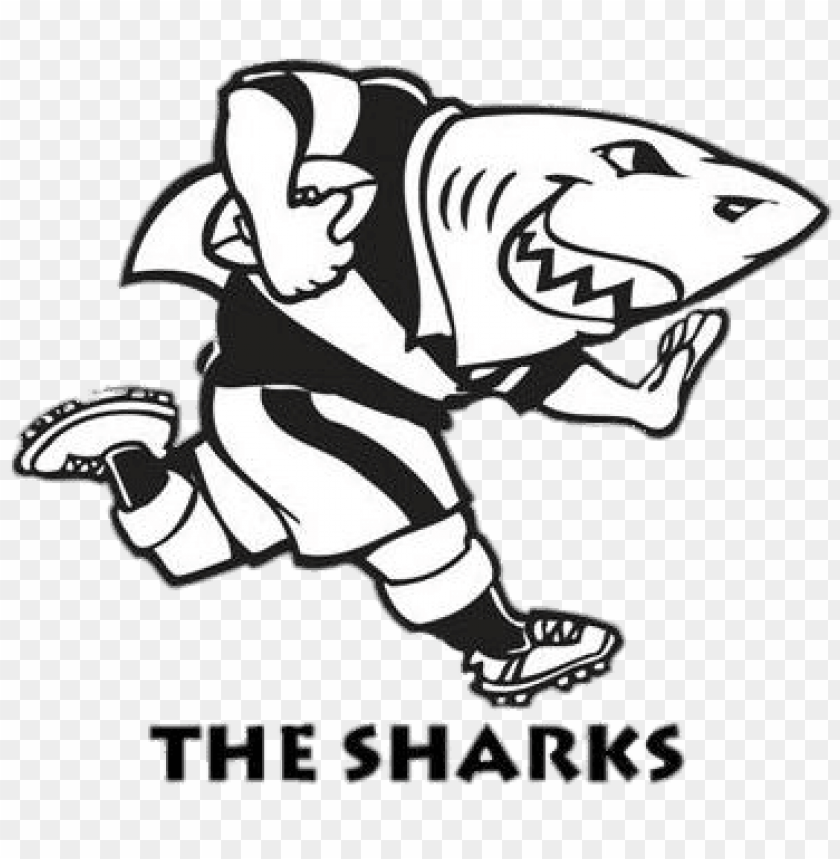 PNG image of sharks rugby logo with a clear background - Image ID 69138