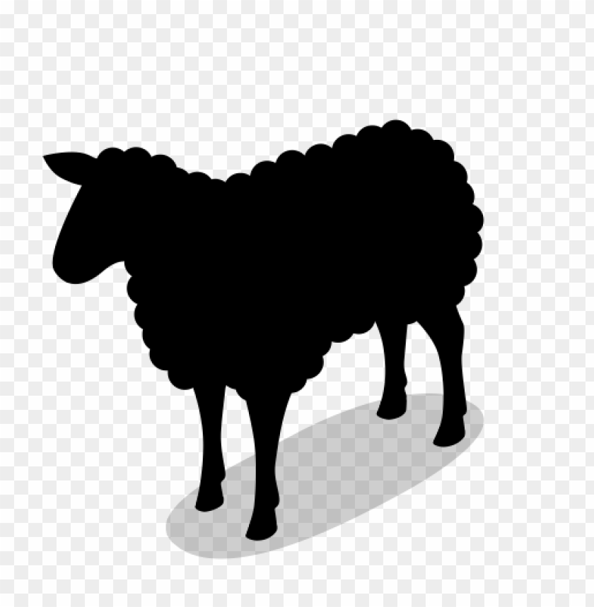 sheep black silhouette PNG image with transparent background@toppng.com
