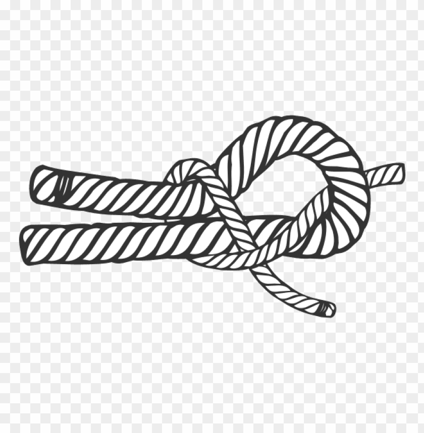 miscellaneous, knots, sheet bend knot drawing, 
