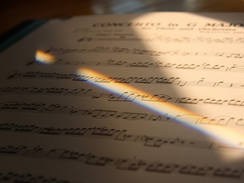 sheet music, rainbow, ray, music
