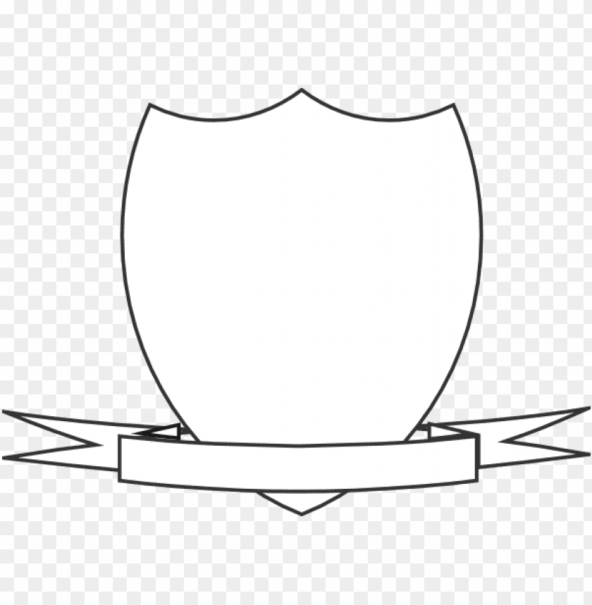 blank shield with banner