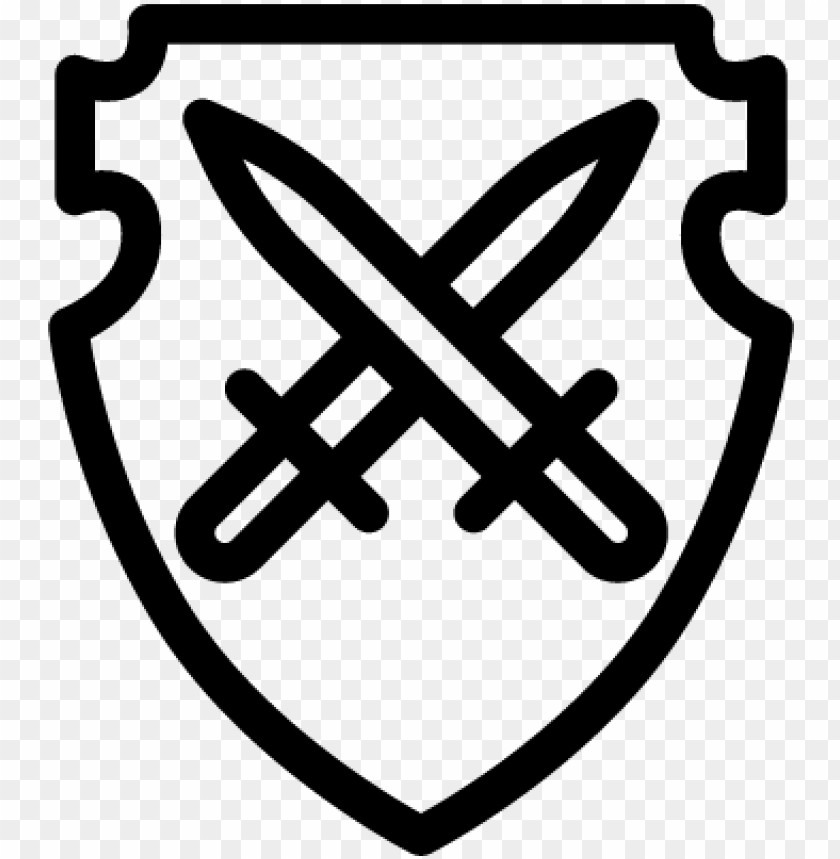 shield with two swords vector shield with two swords PNG transparent with Clear Background ID 273553