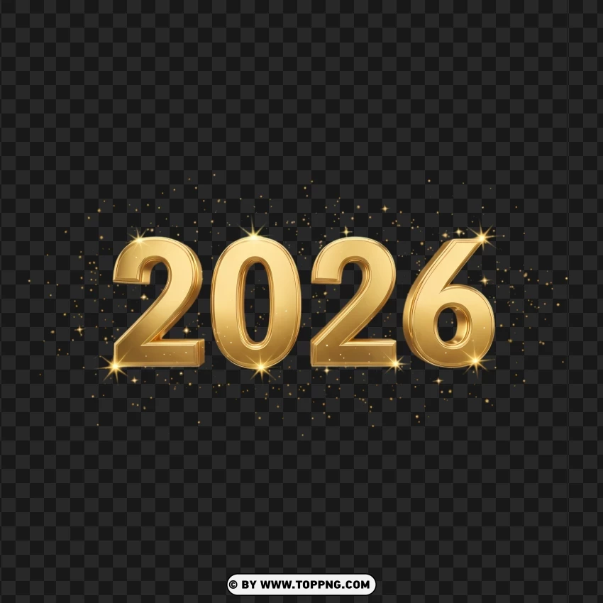 Shiny 2026 Design On PNG Transparent Background