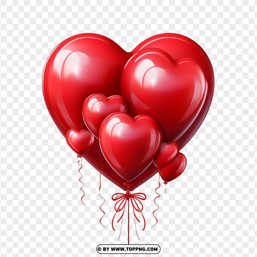 Shiny Red Heart Photo PNG Transparent Background