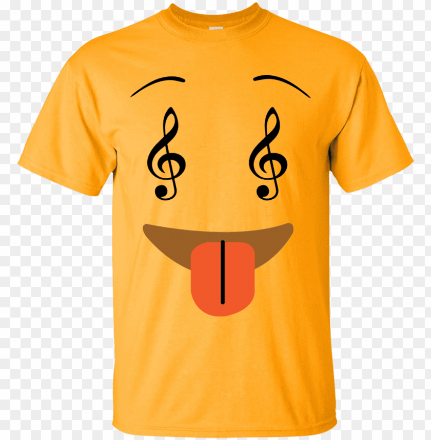 smile emoji, white t-shirt, music notes clipart, t-shirt template, color music notes, laughing face emoji