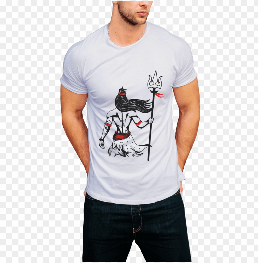 shiva with a trishul - mahadev t shirt PNG image with transparent background  | TOPpng