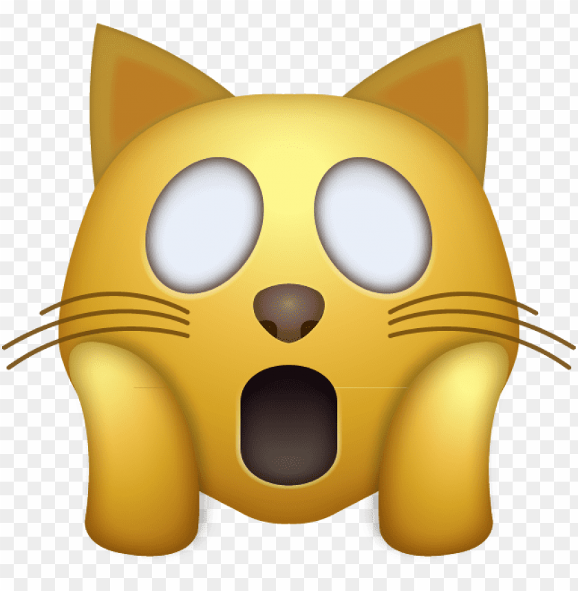 free PNG shocked cat emoji PNG image with transparent background PNG images transparent