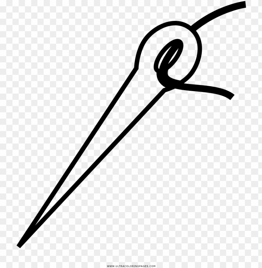 free PNG shocking needle coloring pages and thread space page - aguja para colorear PNG image with transparent background PNG images transparent