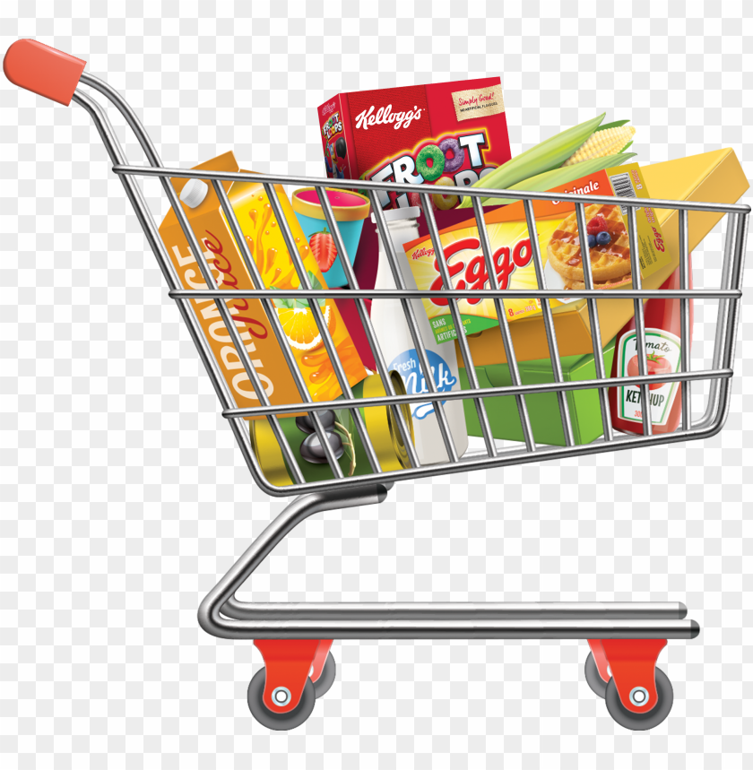 shopping cart computer icons - shopping cart with groceries PNG image with transparent background@toppng.com