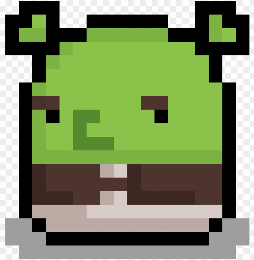 shrek meep santa hat pixel art PNG transparent with Clear Background ID 237341