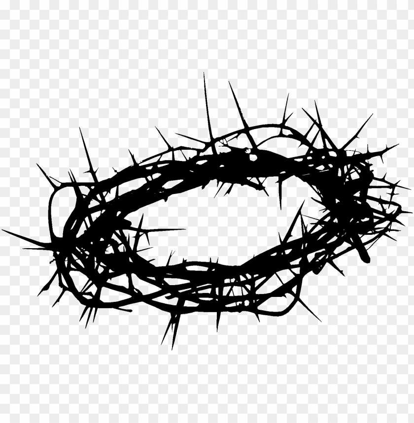 silhouette crown of thorns christian spines vector PNG image with transparent background@toppng.com