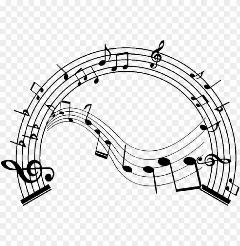 Silhouette Musical Note Clef Bass Musical Notes Half Circle PNG Image With Transparent Background@toppng.com