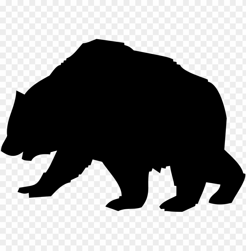 silhouette of a bear cave bear silhouette clipart PNG transparent with Clear Background ID 276501