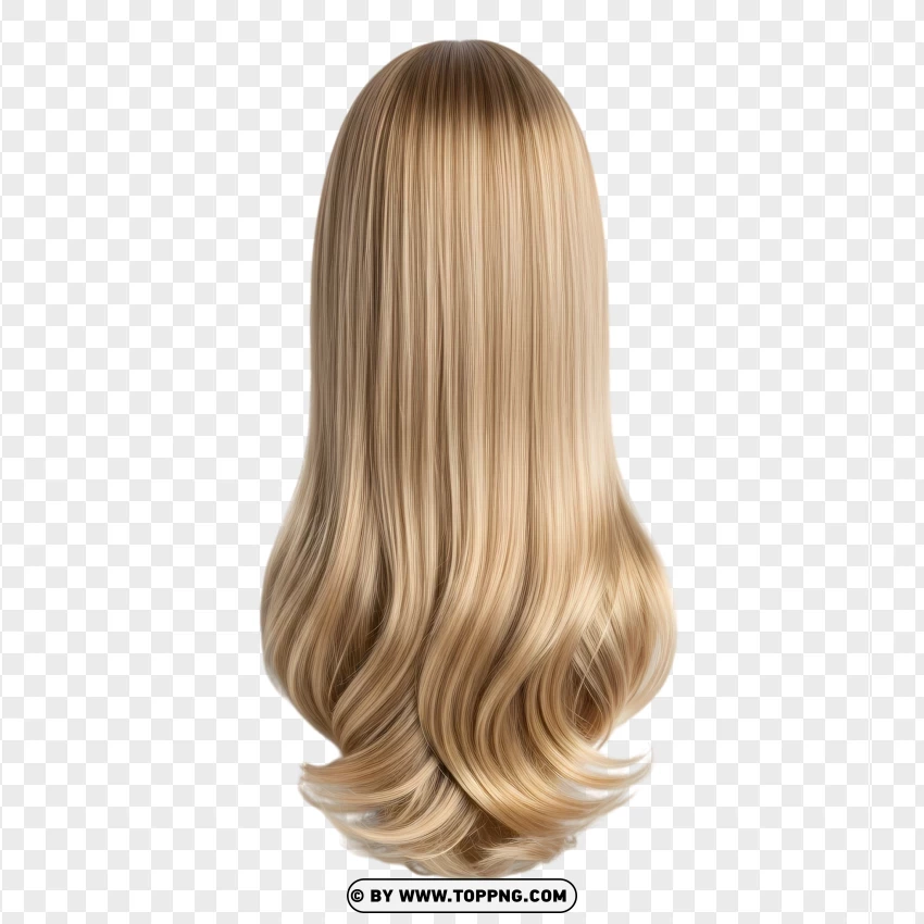 Long silky blonde hair – straight, shiny, smooth