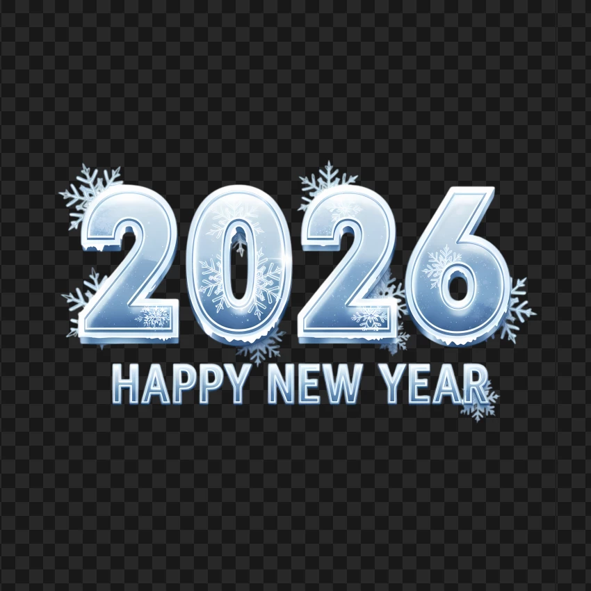 Silver 2026 festive typography for holiday celebration