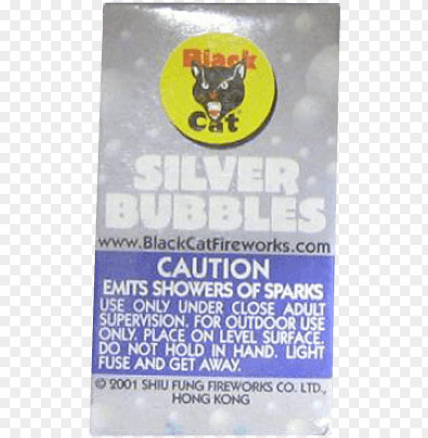 Silver Bubbles Black Cat Fireworks PNG Image With Transparent Background