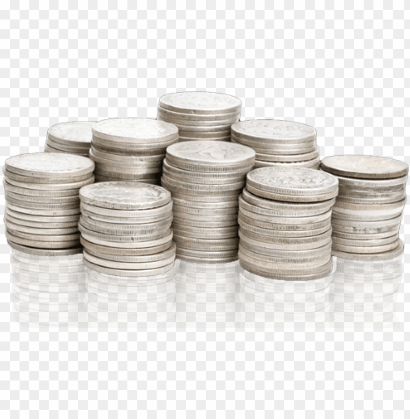 Silver Coins Transparent Png - Silver Coins Stacks PNG Image With Transparent Background