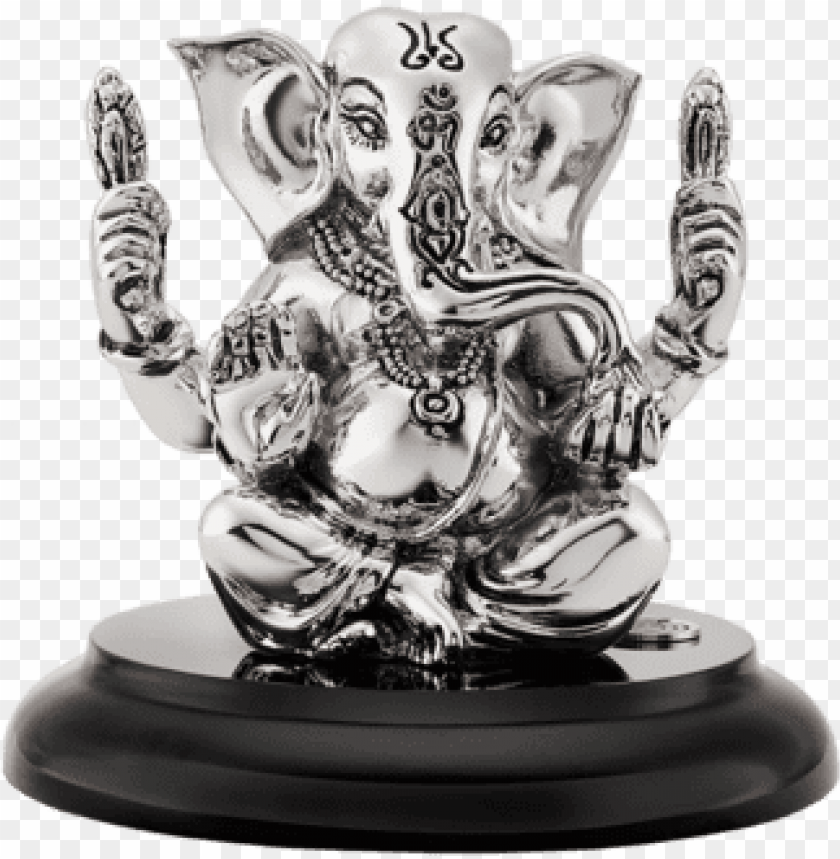 silver ganesha idol - silver ganesh idol PNG image with transparent background@toppng.com