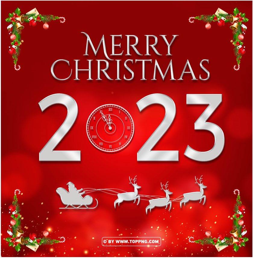 silver merry christmas 2023 card eve clock background,Eve,Eve Clock,2023 Gold,3D 2023 Transparent,Happy 2023 PNG,Happy New Year 2023