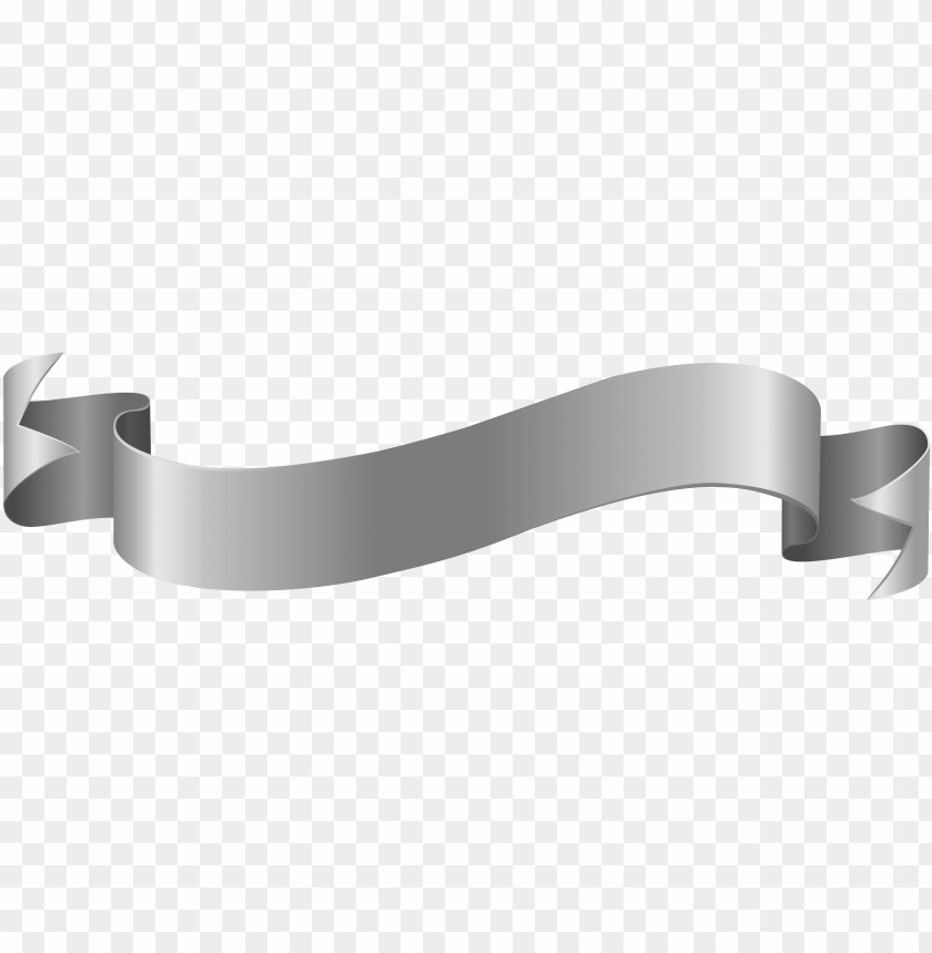 Silver Ribbon Banner Png - Gray Ribbon Banner PNG Transparent With Clear Background ID 165504