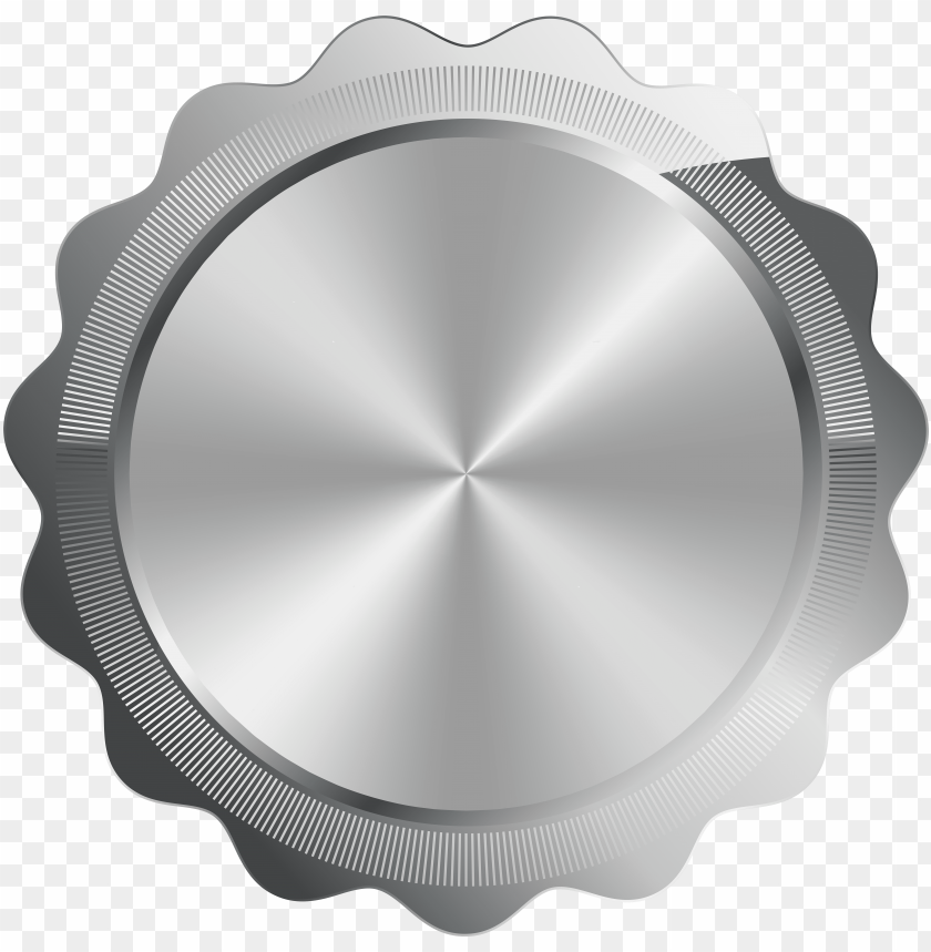 Silver Seal Badge Png Transparent Clip Art Image - Transparent Black Metal Seal PNG Image With Transparent Background
