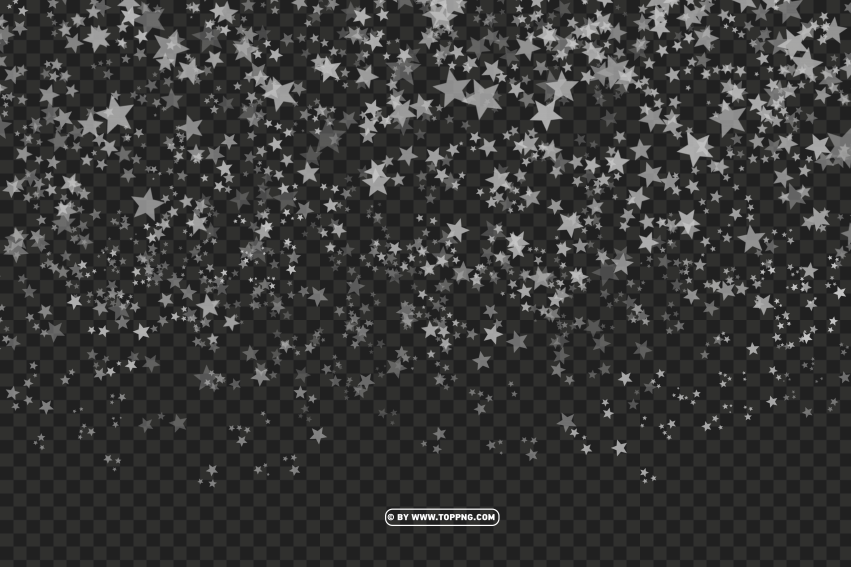Silver Star Confetti Free Png Background
