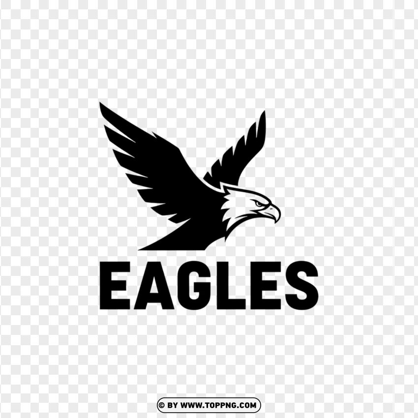 A simple black and white logo featuring an eagle's head and wings, with the 'Eagles' wordmark below it.