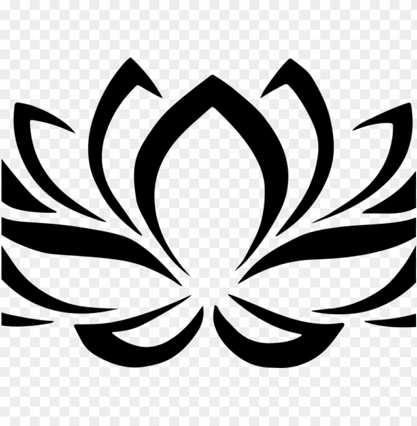 simple clipart lotus lotus flower clipart black white PNG transparent with Clear Background ID 218302