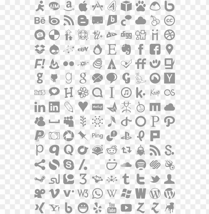 vector simple social media icons