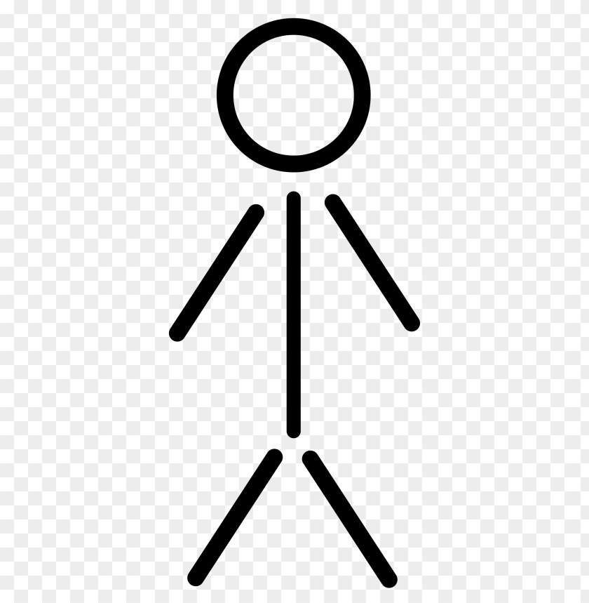 Transparent Background PNG Image Of Simple Stick Figure - Image ID 70049
