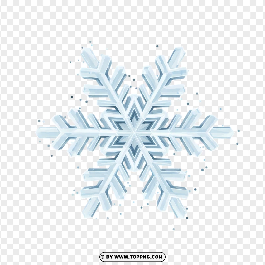 Simple White Snow Crystal For Winter Design PNG Transparent Background