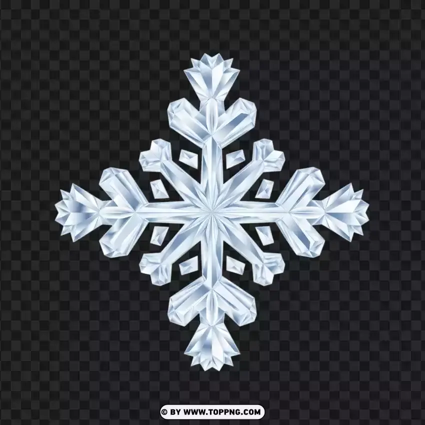Simple White Vector Snowflake Design PNG Transparent Background