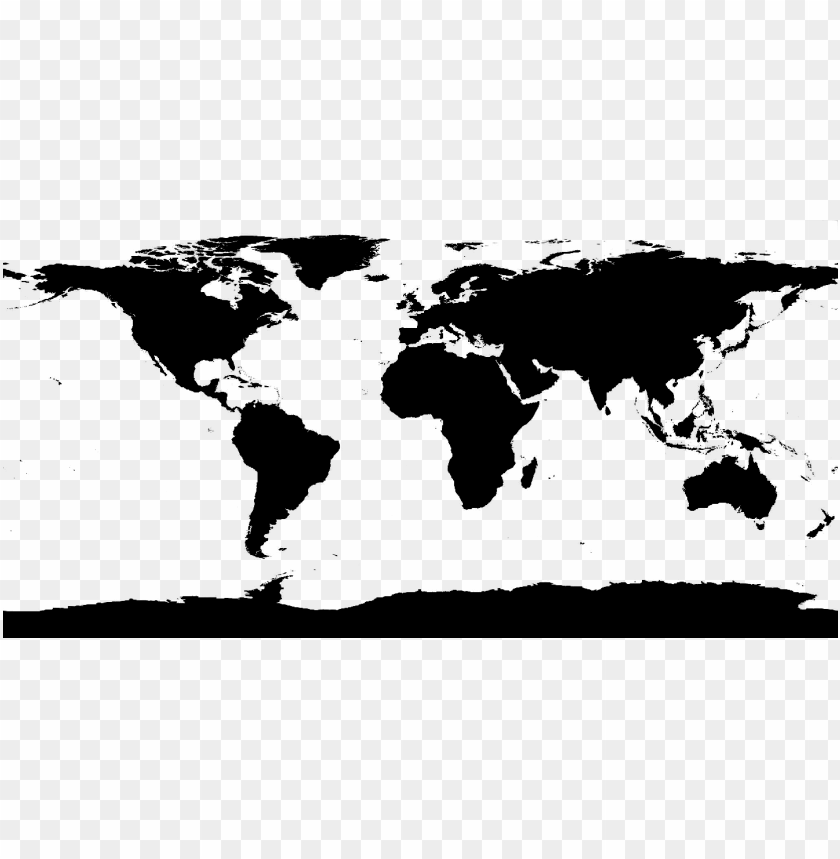 Simple World Map Black Png Image With Transparent Background Toppng