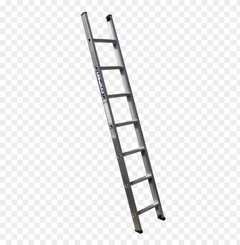 Transparent Background PNG of single aluminium ladder - Image ID 68391