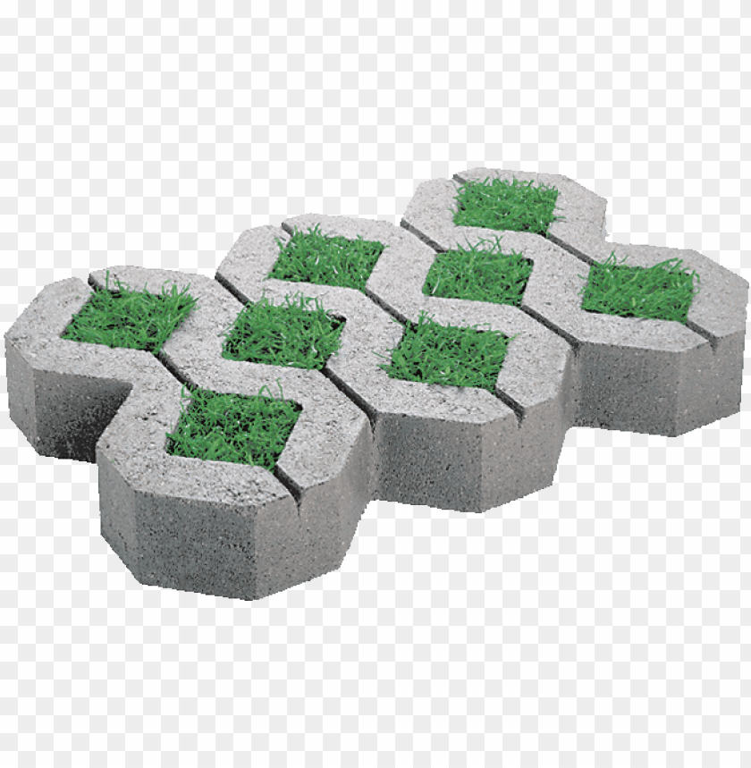 free PNG single unit - concrete grid pavers PNG image with transparent background PNG images transparent