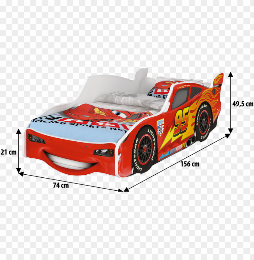 size140 - lightning mcqueen bed size PNG image with transparent background  | TOPpng
