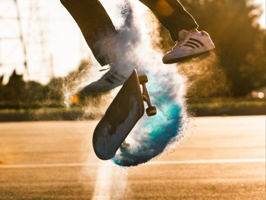 skate, skateboard, cloud, jump, trick